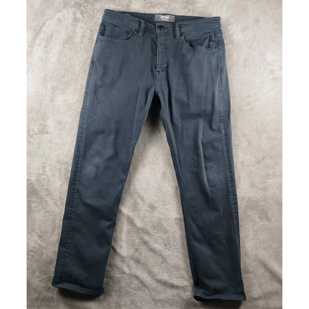 Revtown Jeans Mens Blue Sharp Decade Denim Stretch Pants Dark Wash 34x30